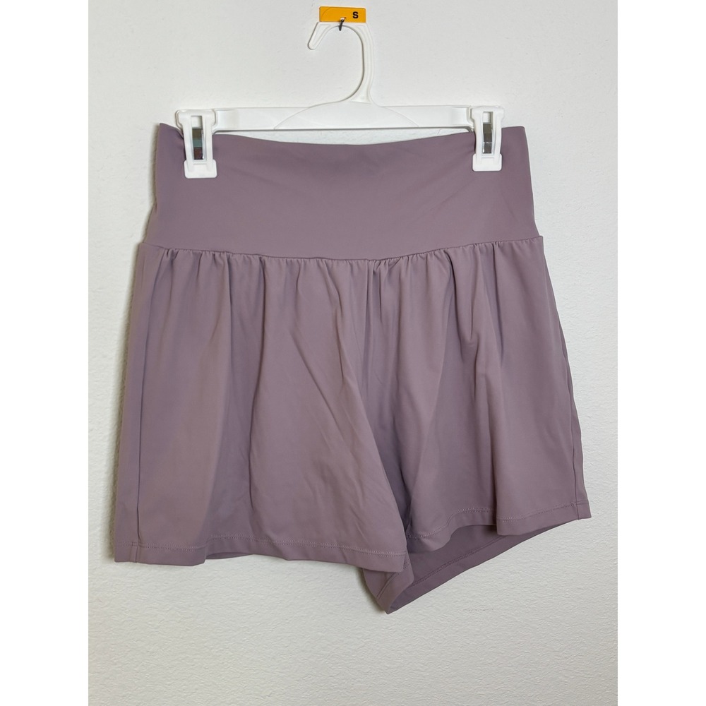 Halara High Waisted Flowy Athletic Shorts Lavender Purple Large Long 02834666